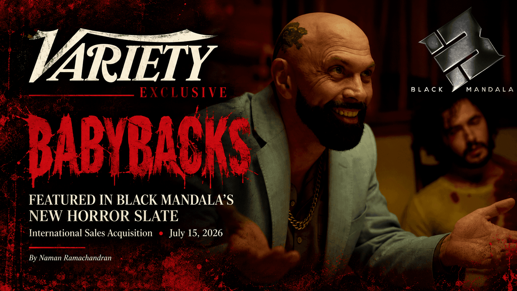 Babybacks horror film featured in a Variety exclusive about Black Mandala’s international horror slate.